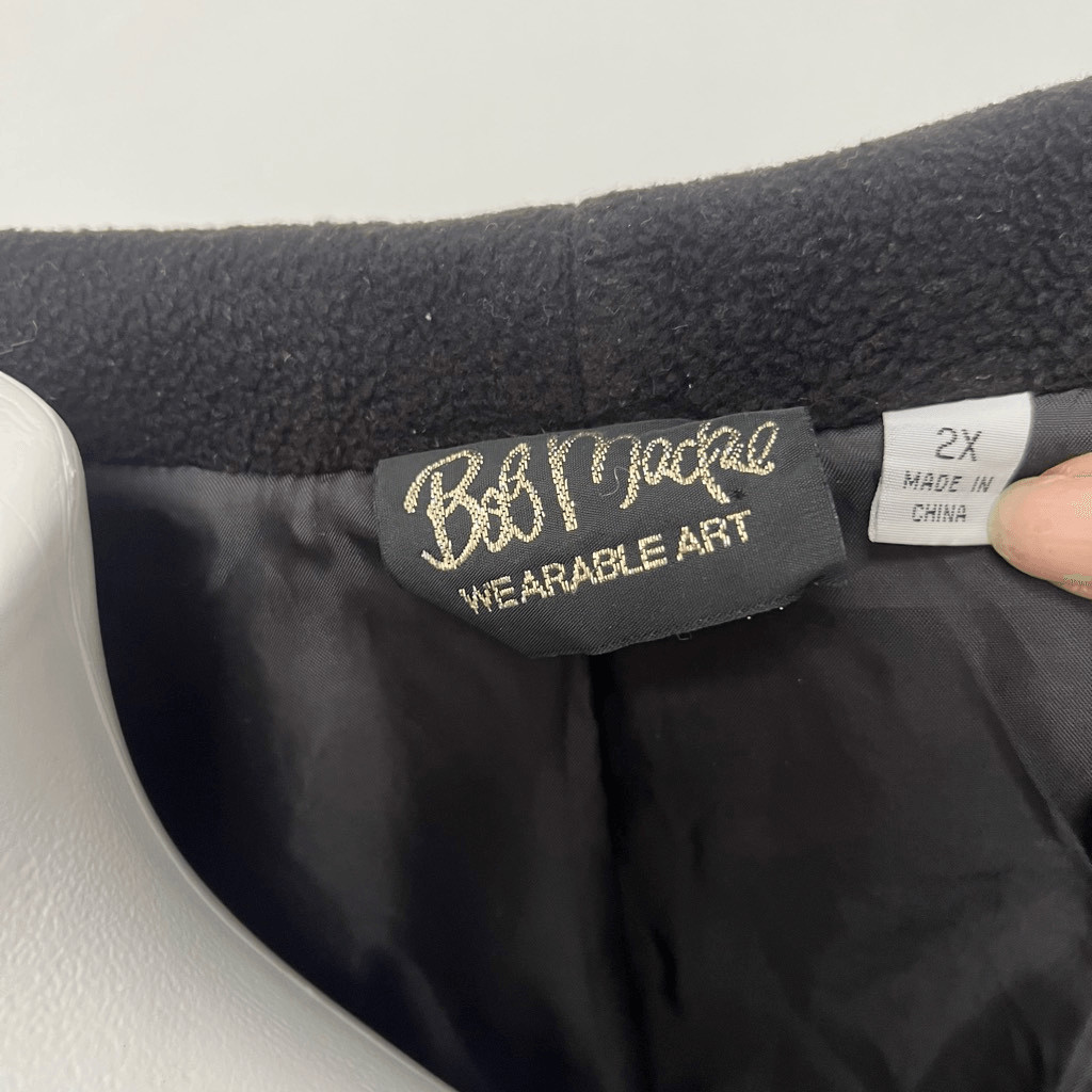 Bob Mackie Wearable Art 90s Embroidered Jacket - image 6