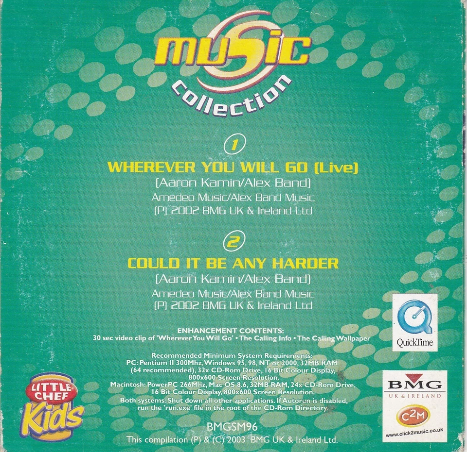 THE CALLING ( MUSIC COLLECTION Enhanced CD Single incl. Video ) - Bild 2 von 3