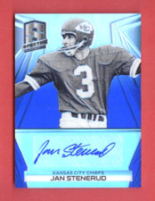 2014 PANINI SPECTRA Jan Stenerud SSP AUTO BLUE PRIZM REFR Card #REJST #ed 14/25