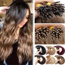 CLEARANCE 1G/S Nano Ring Beads Real Remy Human Hair Extensions Loop Tip Thick US