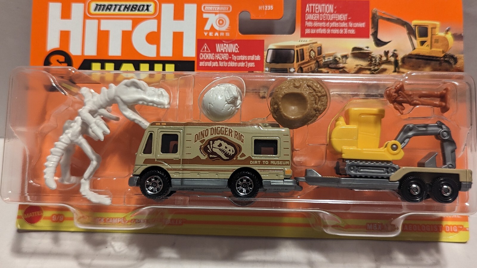 1/64 Matchbox Truck Camper Hitch & Haul MBX Archaeologist Dig Rare HTF