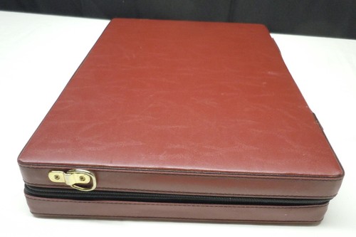 Set backgammon custodia da viaggio vintage Pierre Cardin MCM bordeaux vortice e crema - Foto 11 di 12