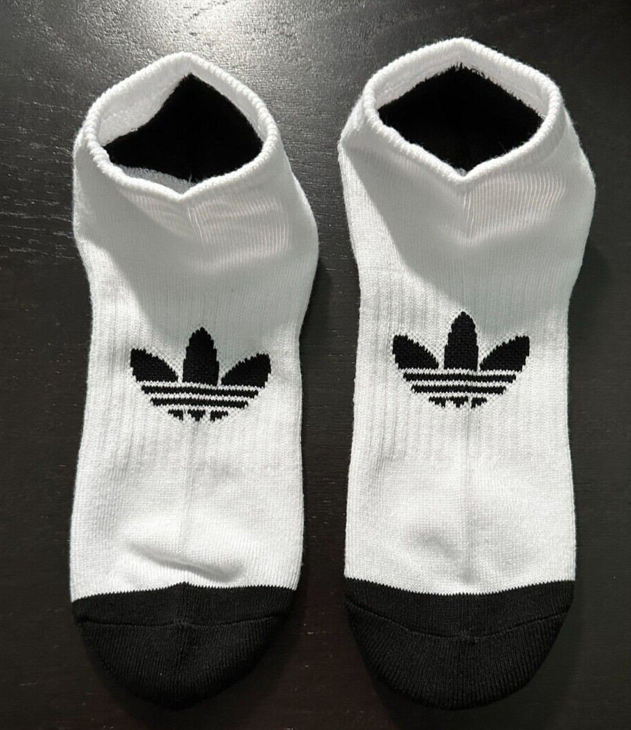 Adidas Originals Trefoil, Одна пара, Белые носки без застежки, Мужские размеры 6-12