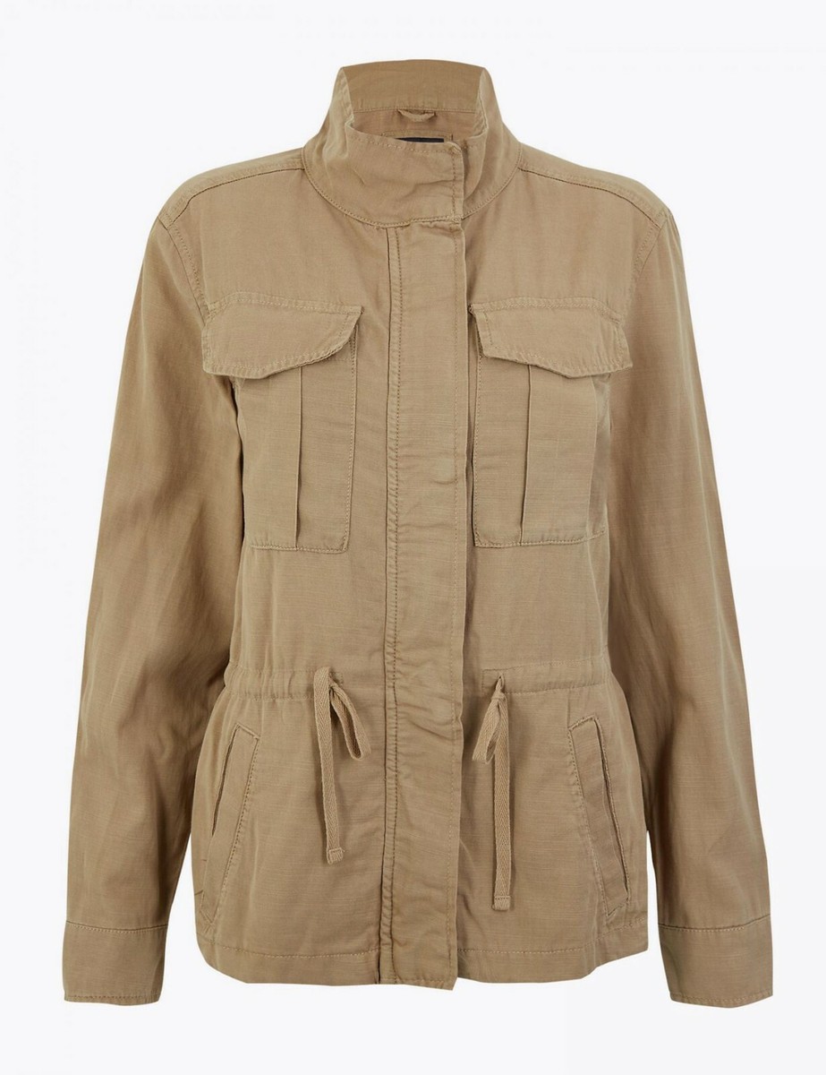 M&S COLLECTION Rich Fluid Cotton Utility Jacket Tencel™ T494131 
