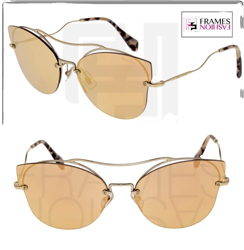 Miu Miu Women\'s Brown Havana SMU 05S VIF-3D0 Cat Eye Sunglasses Miu Miu Women main image 4