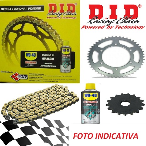 KIT TRASMISSIONE DID CATENA CORONA YAMAHA FZ6 FAZER, ABS, S2 600 2004/2008 - Foto 1 di 1