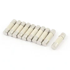 10Pcs 250V 0.5A 500mA Fast Blow Ceramic Fuses Tubes 5mm x 20mm