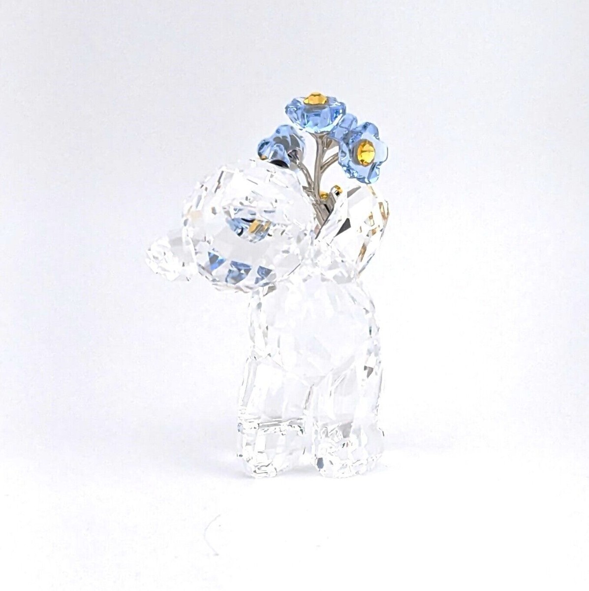 Swarovski Kris Bear Forget-me-not Figurine Designer Stefanie