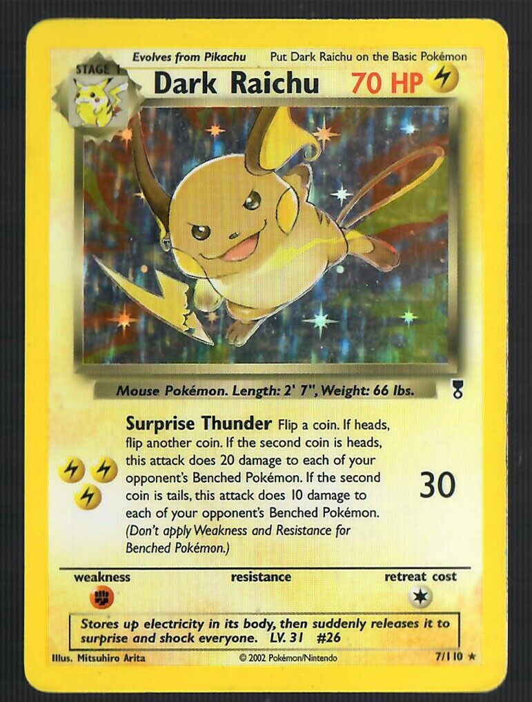Dark Raichu 7/110 Legendary Collection Set Holo Pokemon Card TCG LP
