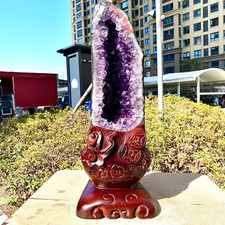 17.64LB Natural Brazilian Amethyst Crystal Cave Stone Cluster Quartz  Geode Heal