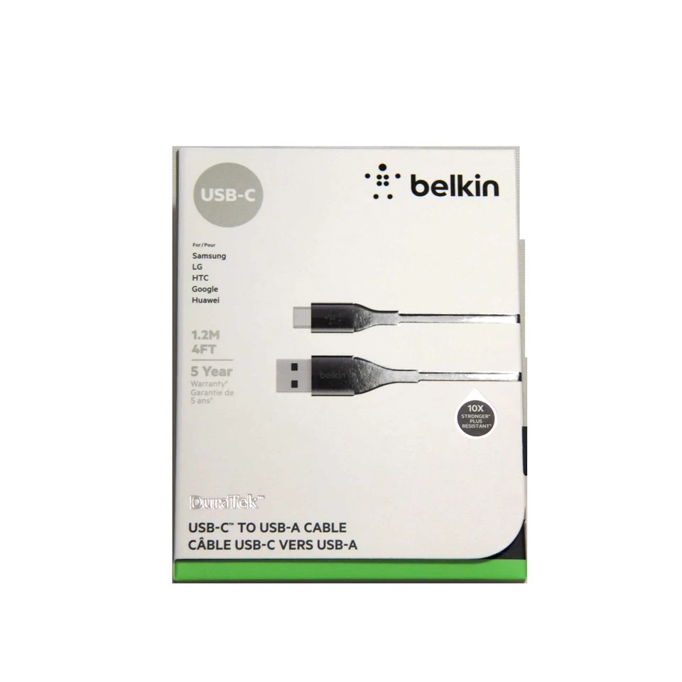 BELKIN USB-C TO USB-A MIXIT DURATEK CABLE BRAIDED 1.2M BLK NEW F2CU059BT04-BLK - Image 2 of 2