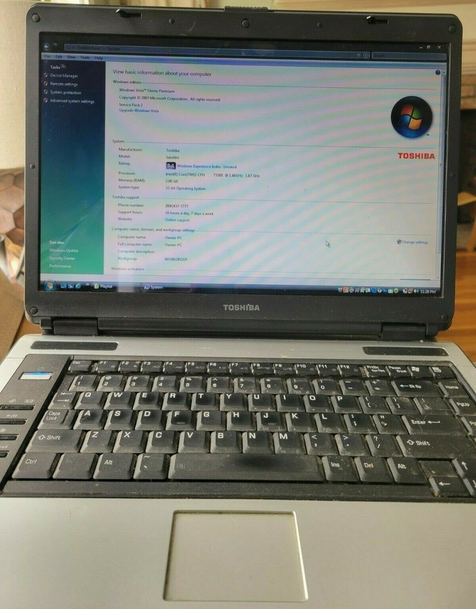TOSHIBA SATELLITE LAPTOP COMPUTER A135-S4487 1.66 GHZ 1.99 GB RAM