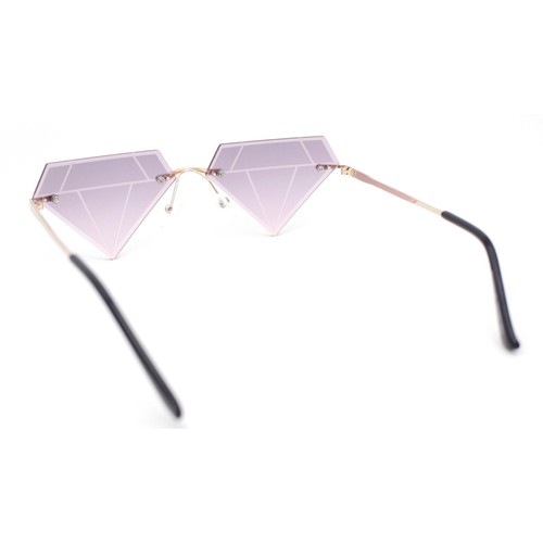 Kids Size Fun Bling Diamond Lens Rimless Party Shade Sunglasses - Picture 12 of 17