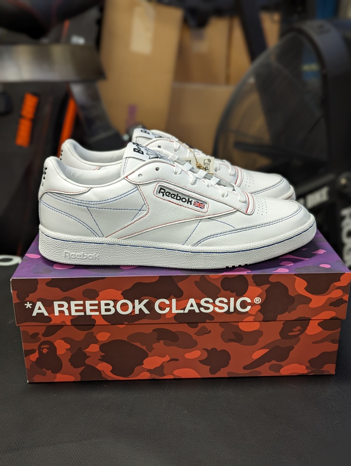 Reebok Club C 85 x A Bathing Ape Contrast Stitch Q47367 Men\u0026#039;s 10/43 EU  | eBay