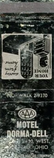 Dorma Dell Motel, Norwalk, Ohio Matchbook