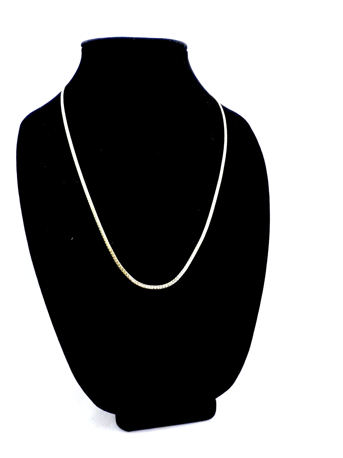 Vintage Avon Gold Tone Herringbone Neck Chain Necklac… Gem