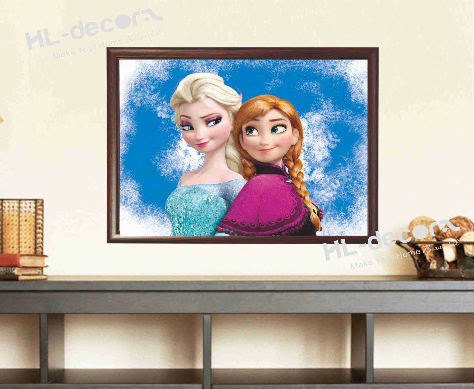 UNFRAMED Frozen Elsa Anna Poster Canvas Print Poster High Quality Picture