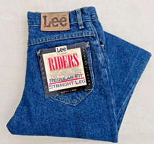 LEE Riders Old Stock Vintage 90s Union Made USA Blue Denim Straight Jeans Men's