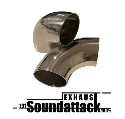 89mm Rohrbogen Edelstahl 90° V2A Schweißbogen Downpipe Auspuff 89x1,8 Abgas - Bild 1 von 4