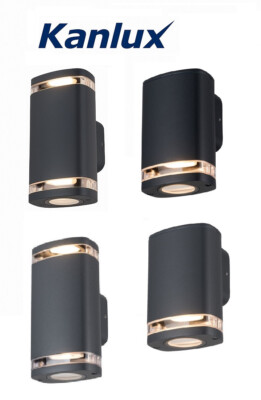 Kanlux IP54 3 Wege Up Down GU10 LED Außen Garten Wand Leuchte Modern Wandleuchte Lampe