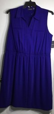 Women’s Ellen Tracy Purple Short Sleeve Drawstring Dress Size 20W