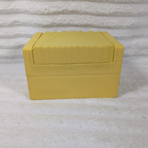 Invicta Yellow Watch Box Only Storage Case Cloth Wipe & Warranty Hinged Display - Picture 3 of 8