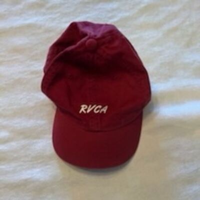 RVCA Kids' Six Panel Baseball Hat Oxblood Red Adjustable Strap