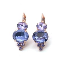 Earrings By Mariana Woman Beautiful Violet and Tanzanite Swarovski Crystals