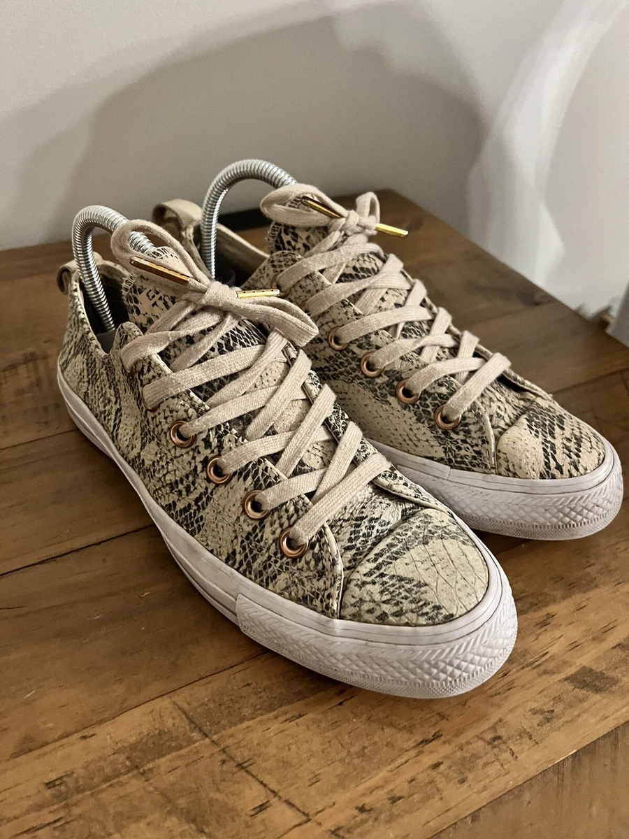 RARE CONVERSE CHUCK LIMITED EDITION SNAKE SKIN PRINT Low Trainers UK 5.5 |