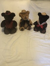 1985 Kent Collectibles Jean Steele  Originals Jointed   Plush 9&rdquo; Teddy Bears