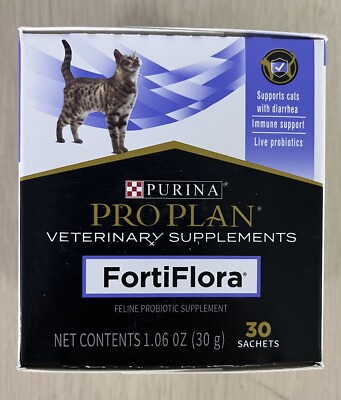 Purina FortiFlora Probiotic Supplement for Cats 30 Sachets, Health Immune Powder