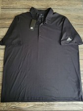 Adidas Polo Shirt Men’s 2XL Black Sports  Logo Casual Golf Stretch Short Sleeve