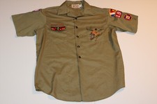 Boy Scouts of America BSA Men's Adult Shirt Large No Size Green 1975 Unami