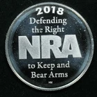 2018 1 oz Silver Round - NRA Right to Keep & Bear Arms 2nd Amendment - Spots