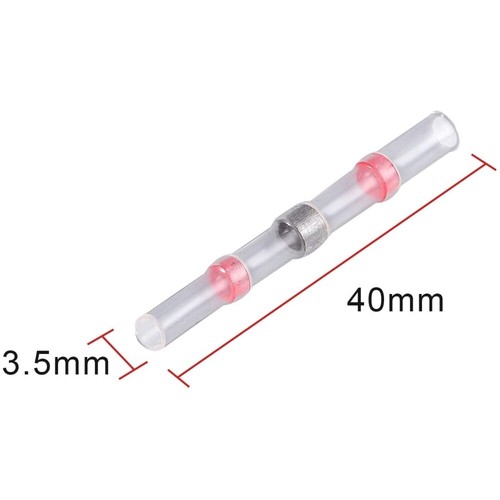 100x conector de soldadura rojo 0,5-1,5 mm conector de contracción conector de cable conector de cable - Imagen 5 de 12