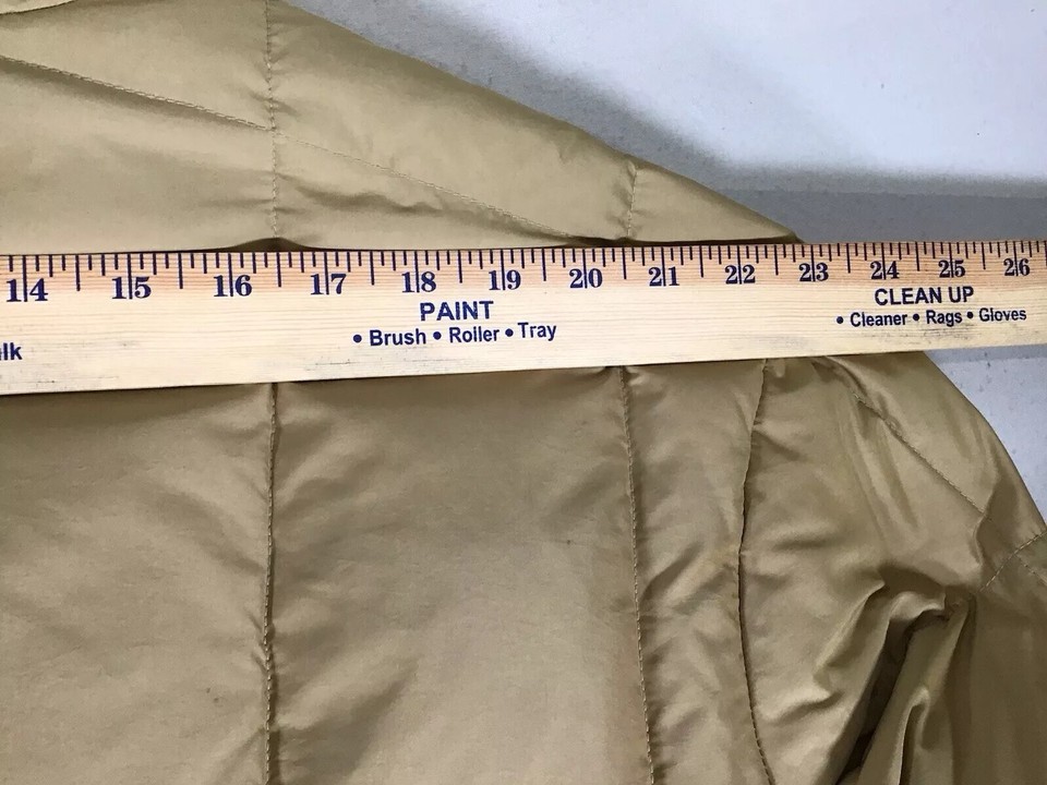 Eddie Bauer Down Men's Beige/Yellowish Goose Down Puffer Winter Snow