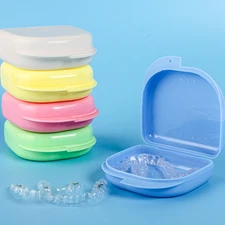 Dental Retainer Box Tooth Socket Container Fake Teeth Box Denture Storage Case