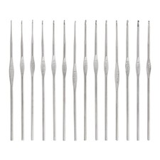 0.5-1.9mm Stainless Steel Crochet Hook Size 120mm Knitting Needles 10 Pcs