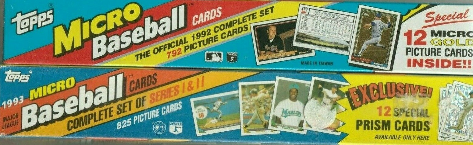 1992 1993 Topps Micro Baseball Cards Complete SEALED Factory Sets EBay