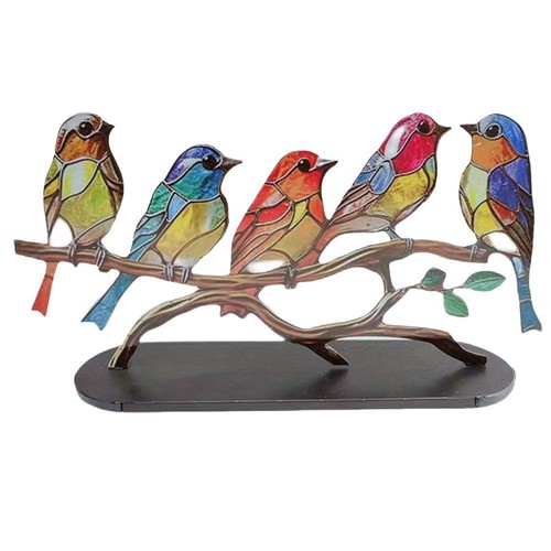 Metal Bird Wall Art Birds on the Branch Wall Decor Leaves with Birds ...