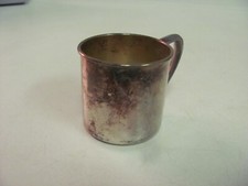 Baby Child Toddler Cup or Mug Oneida SilverSmiths USA Silverplate 2.5"