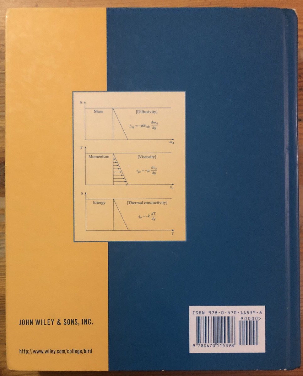 Transport Phenomena Second Edition Hardcover R Byron Bird 2007