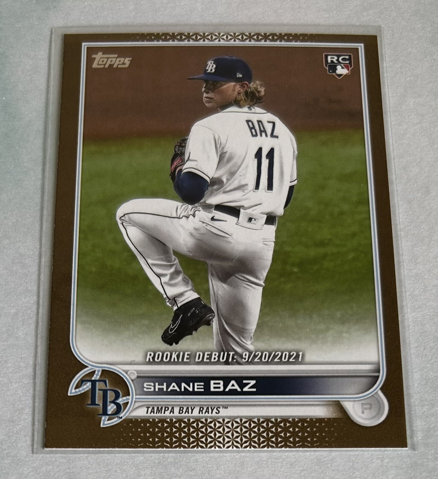 Shane Baz 2022 Topps Update #US240 Gold #/2022 Rookie Debut Tampa Bay Rays