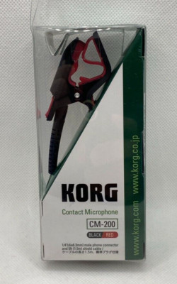 KORG Tuner Microphone CM-200-BKRD Piezo Clip Type Black Red New 4959112106529