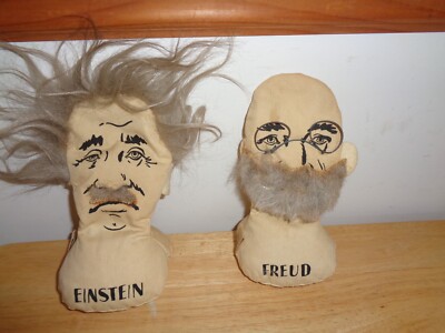 VINTAGE BEAN BAG CLOTH PLUSH BY IMPULSE, USA FREUD & EINSTEIN.. 6 INCHES