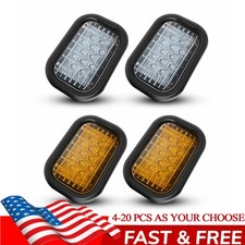Amberwhite 5x3 Led Turn Signal Brake Tail Reverse Light Truck Trailer 4-20x Amberwhite 5x3 Led Turn Signal Brake Tail Reverse Light Truck Trailer 4-20x