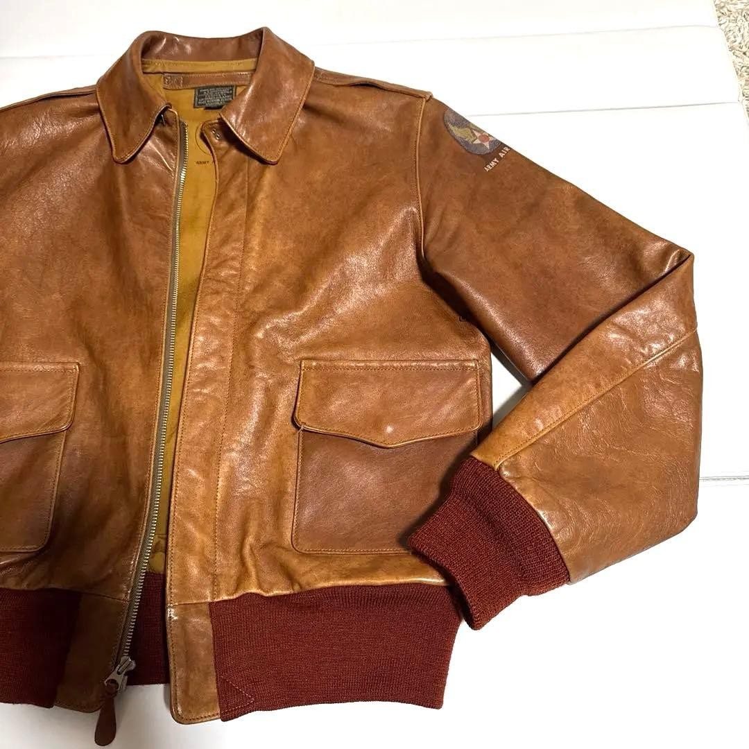 Buzz Rickson's A2 Flight Jacket Horsehide Brown S… - image 3