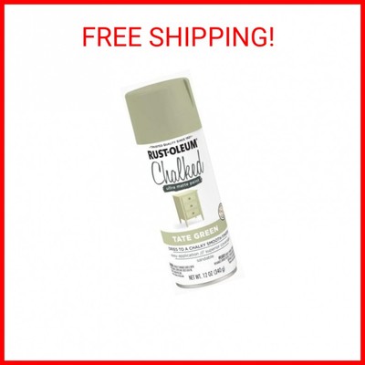 Rust-Oleum 374163 Chalked Ultra Matte Spray Paint, 12 oz, Tate Green