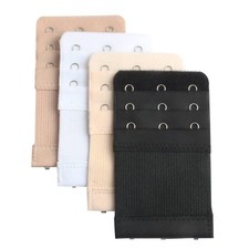 JFFX Bra Extender 3 Hooks 3 Rows,Comfortable Strap Elastic Bra Band, Pack of 4