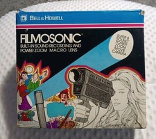 Vintage Bell Howell 1238 FilmoSonic Macro 8 Camera, With Box, and Microphone